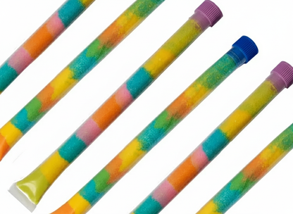 Sandy Candy 100-Pack 12" Straws | Edible Sand Art for Fundraisers & Events