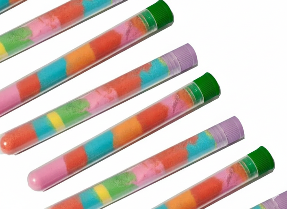 Sandy Candy 250-Pack Test Tubes | Edible Sand Art for Fundraisers & Events