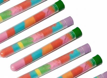 Sandy Candy 250-Pack Test Tubes | Edible Sand Art for Fundraisers & Events