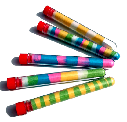 Sandy Candy 250-Pack Test Tubes | Edible Sand Art for Fundraisers & Events